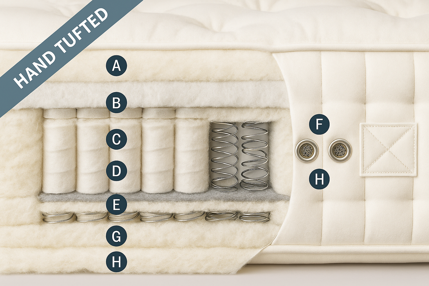 The Ultra 6000 Pocket Spring Organic Wool & Cotton Mattress