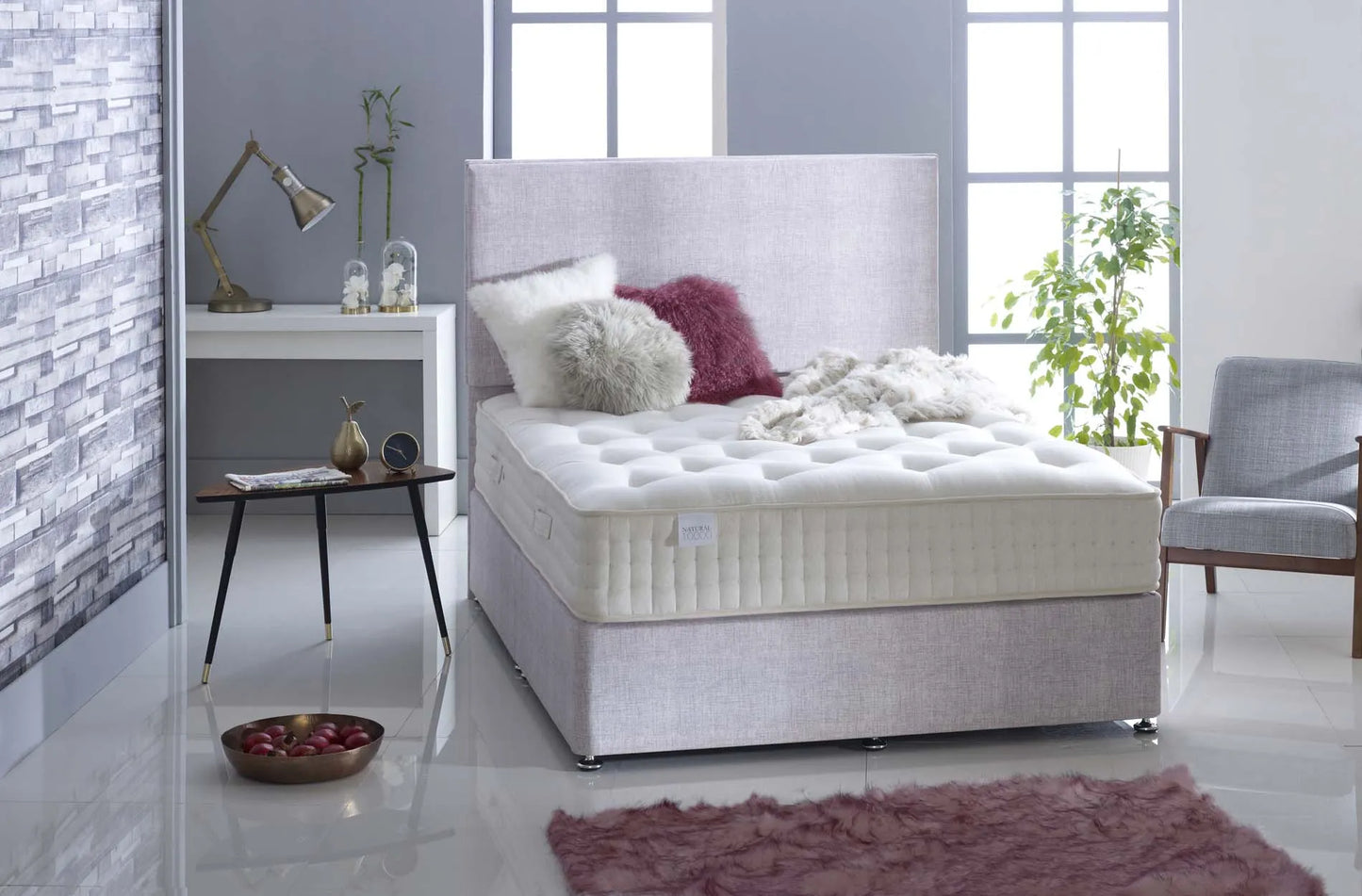 The Ultimate Alpaca Wool & Cotton 10,000 Pocket Spring Mattress (Choice Of Medium Or Firm)