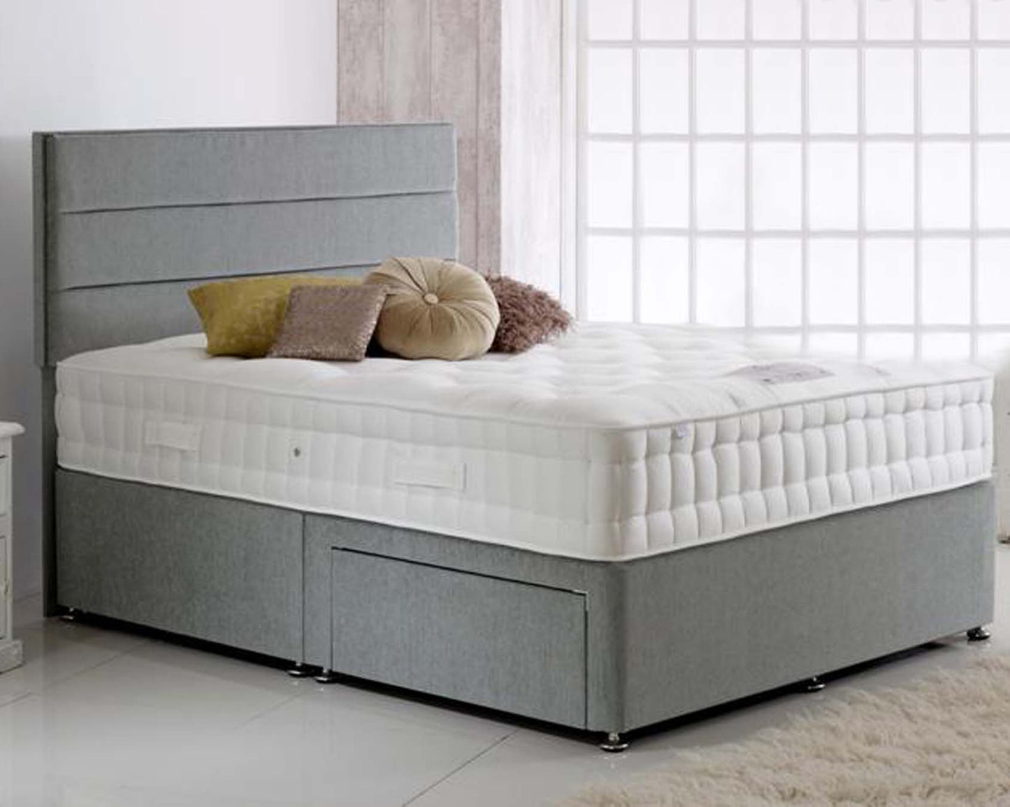 100% Natural Wool,Cashmere, Silk, Cotton 7000 Pocket Spring Mattress (Firm)