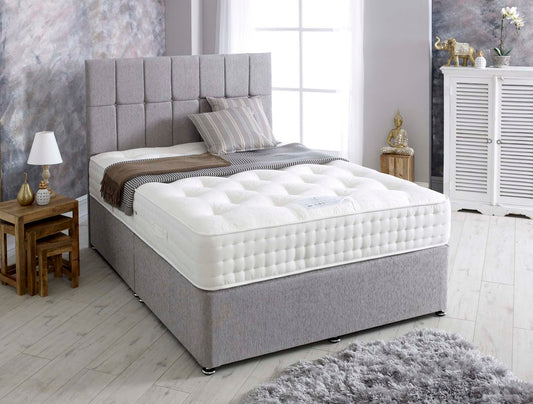100% Natural Wool & Cotton 1500 Pocket Spring Mattress (Medium)